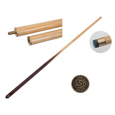 Queue 1/2 Pool Snooker RAMIN 9mm Collé - Fût NOIR