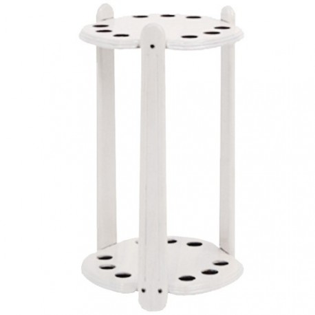 Porte Queues Billard Rond - 9 Queues - BLANC