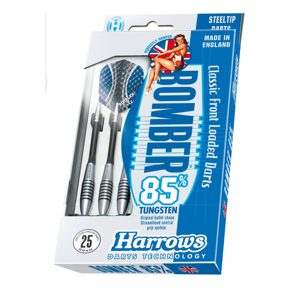 Fléchettes Harrows Bomber GR 85% Tungstène pointe acier (Plusieurs modèles) 27GR