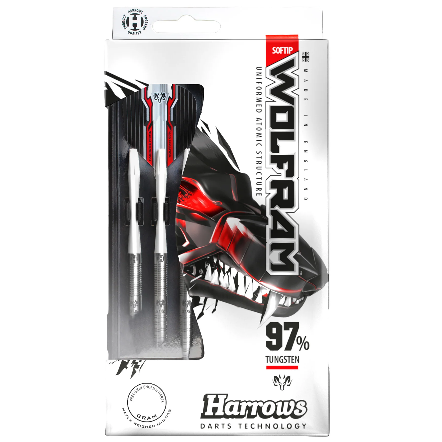 Fléchettes-Harrows-Wolfram-18GR-97%-Tungstène-pointe-nylon