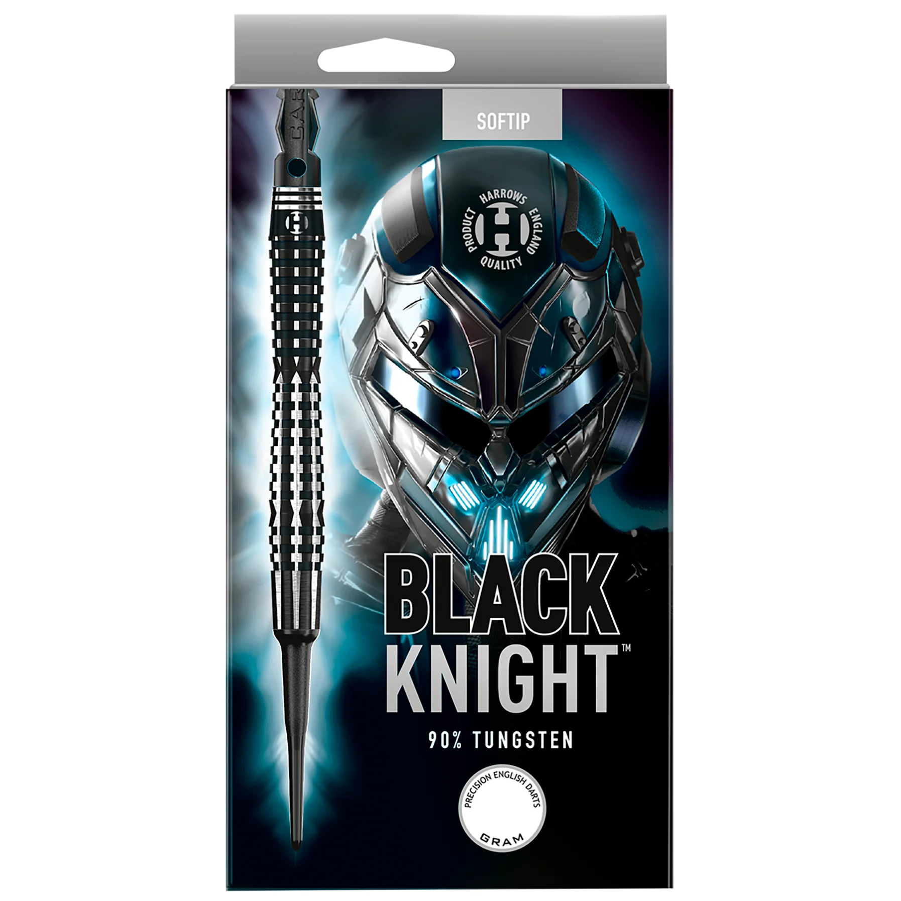 Fléchettes-Harrows-Black-Knight-90%-Tungstène-18GR-pointe-nylon