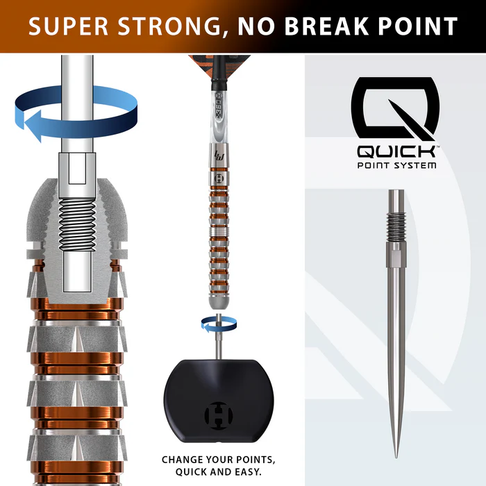 Fléchettes Harrows Luke Woodhouse pointe acier 23gr