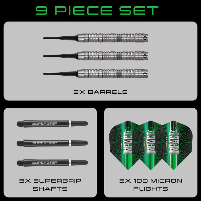 Fléchettes Harrows Impact pointe nylon 20gr