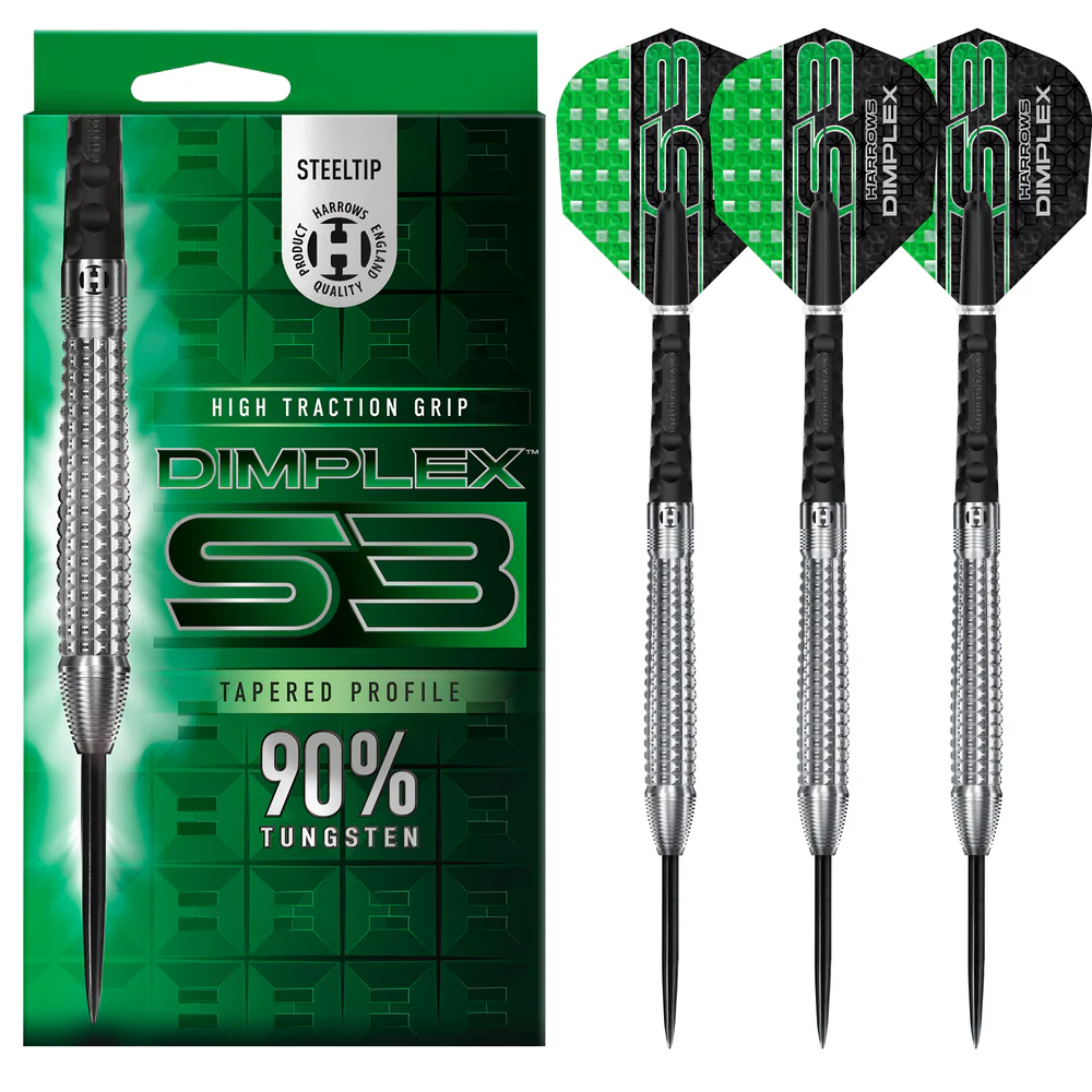 Fléchettes-Harrows-dimplex-S3-acier-steeltip