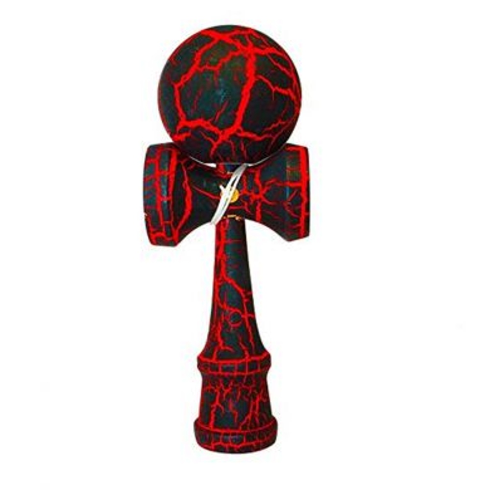 KENDAMA-CRACKLE-rouge-8787r-6cm-diametre