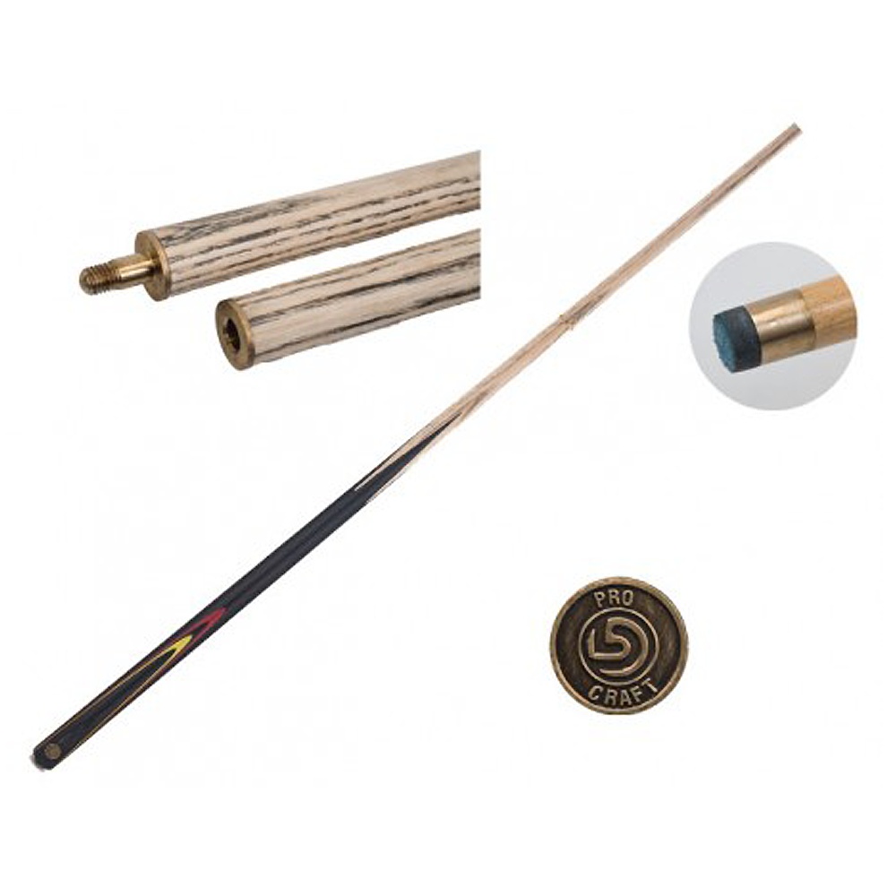 Queue-1/2-SNOOKER-STAR-1-Frêne-9mm-collé-Flamme-Jaune-Rouge