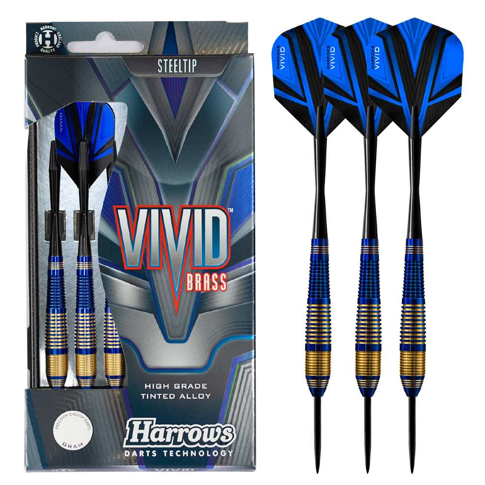 Fléchettes-Harrows-Vivid-pointe-acier-23GR-Bleu