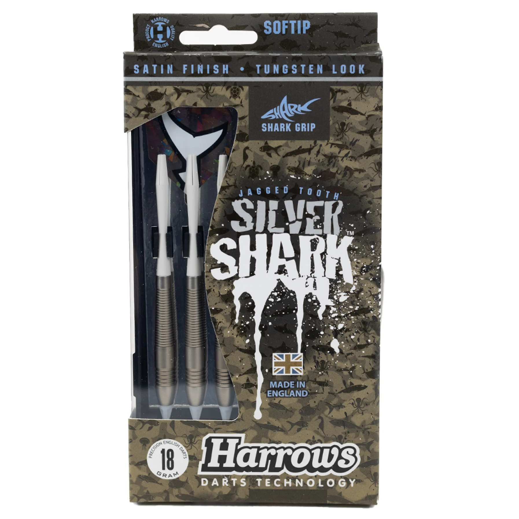 Fléchettes-Harrows-Silver-Shark-pointe-nylon-18GR-A