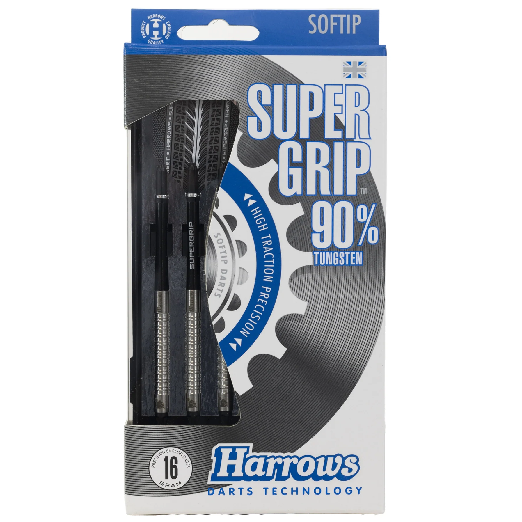 Fléchettes-Harrows-Supergrip-90%-Tungstène-pointe-nylon-16GR