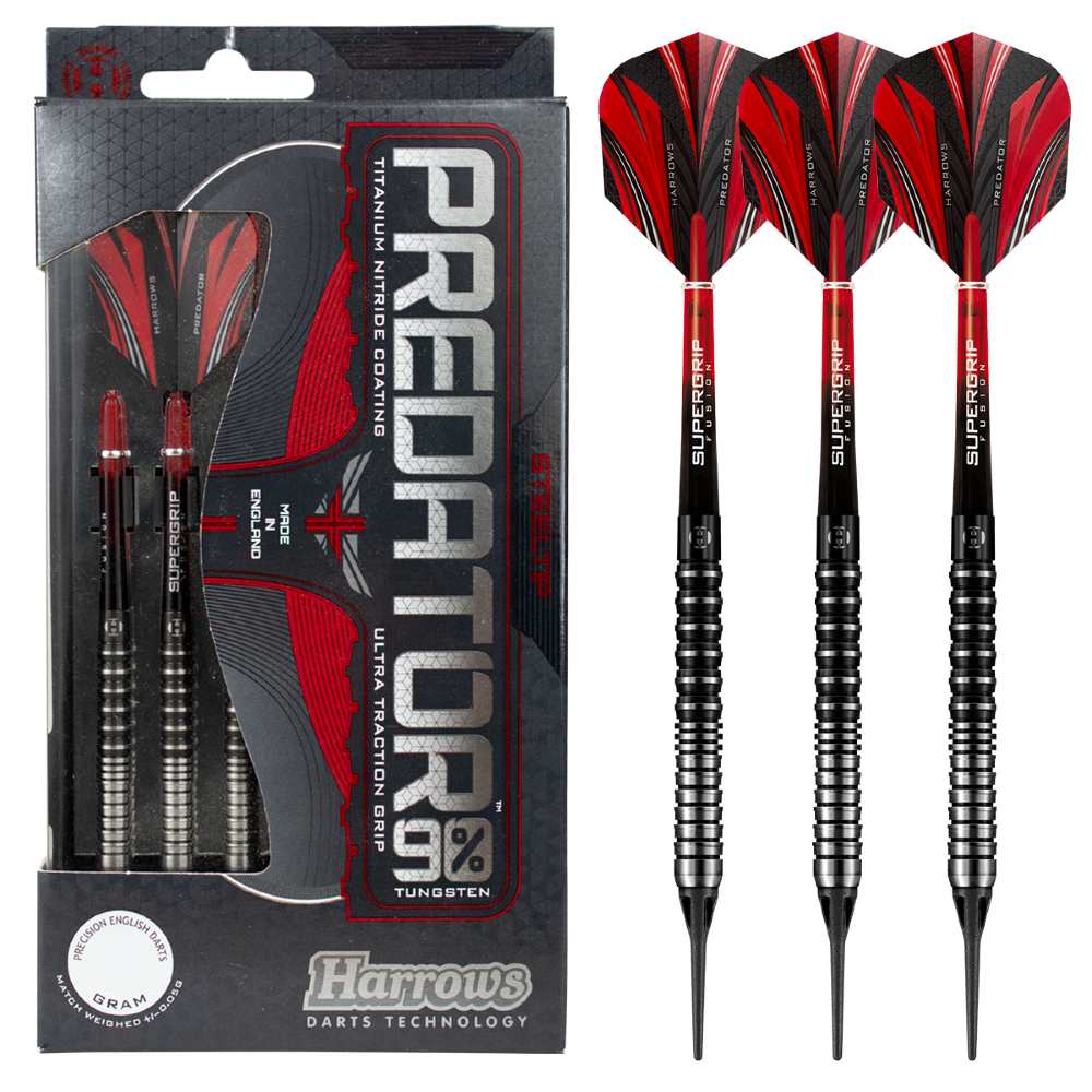 Fléchettes-Harrows-Predator-18GR-90%-Tungstène-pointe-nylon