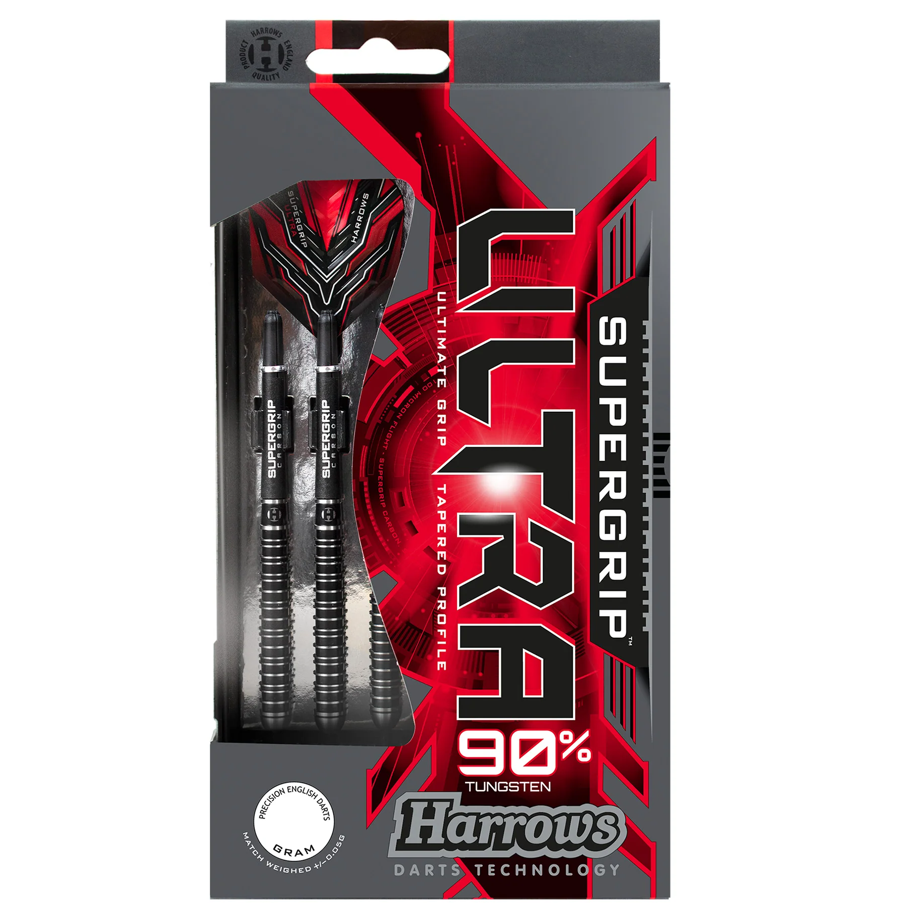 Fléchettes-Harrows-Supergrip-Ultra-18GR-90%-Tungstène-pointe-nylon