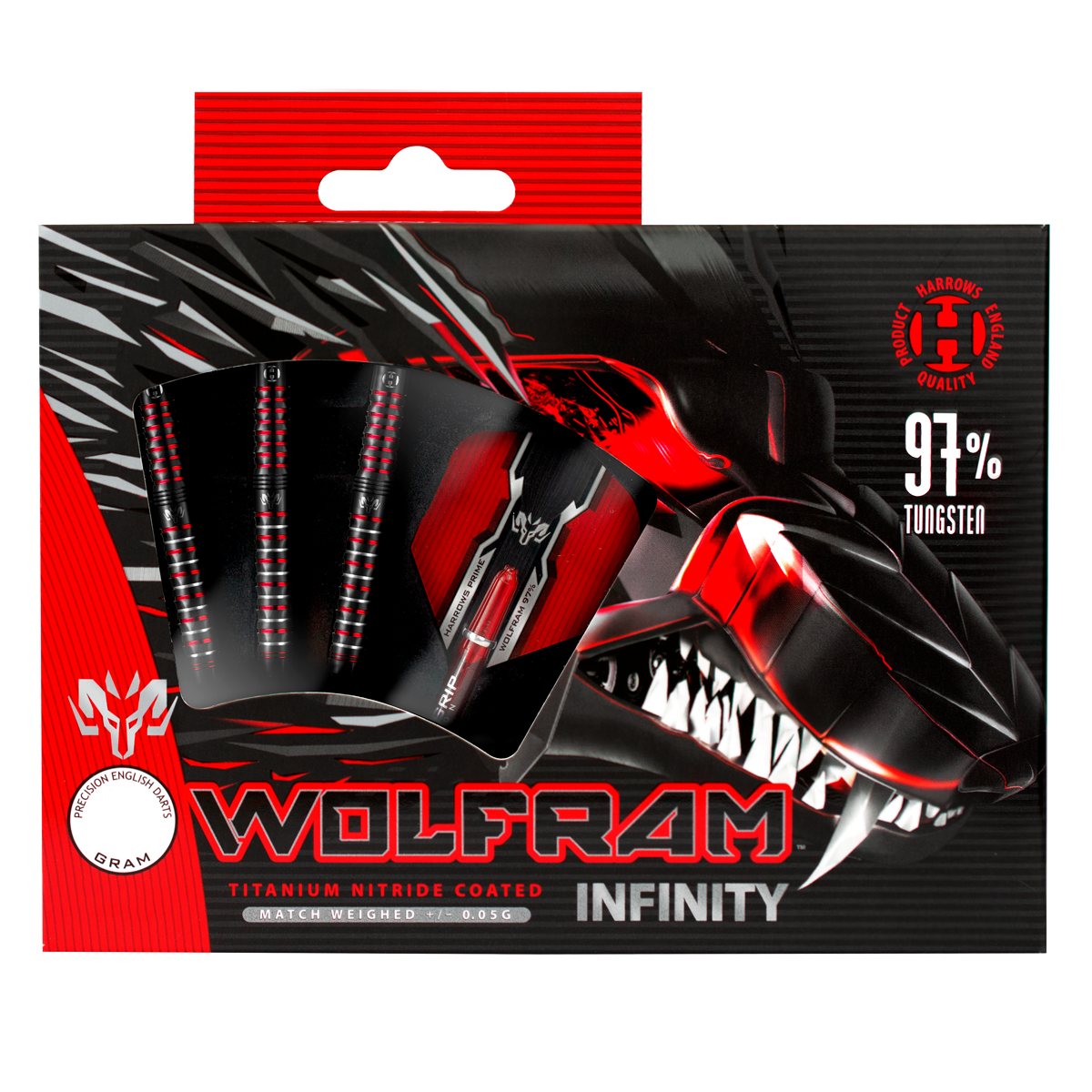 Fléchettes-harrows-Wolfram-Infinity-18GR-97%-Tungstène-point-nylon