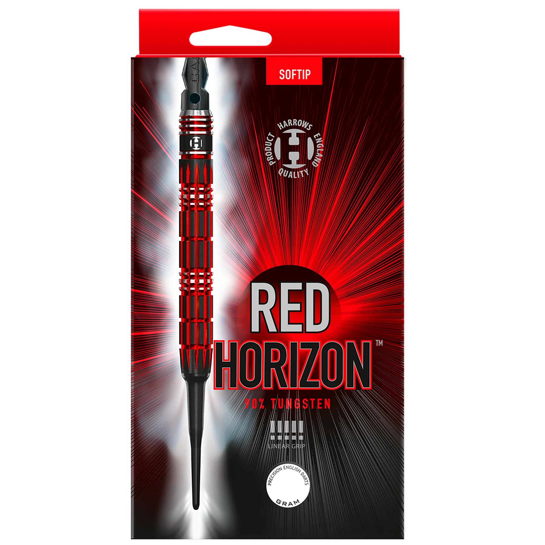 Fléchettes-Harrows-Red-Horizon-90%-Tungstène-18GR-pointe-nylon