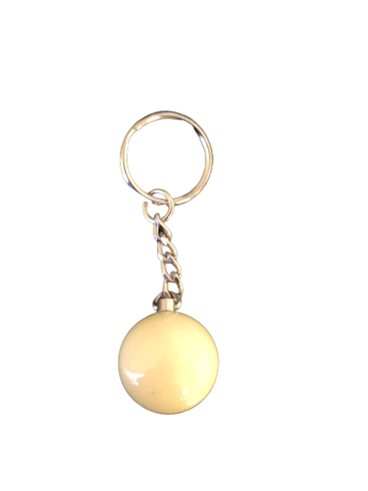 Porte-clé-bille-Blanche-4622