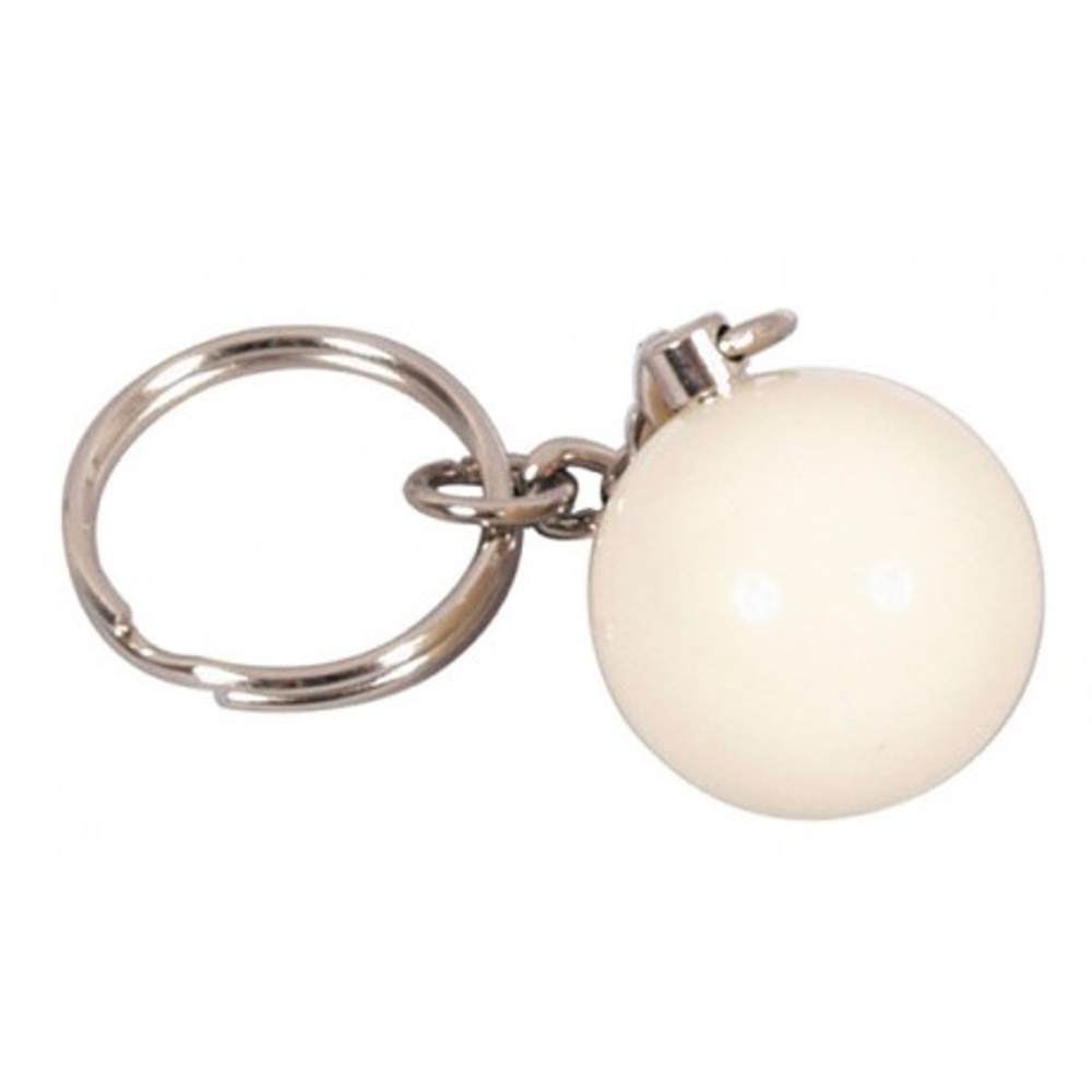 Porte-clé-bille-Blanche-4622