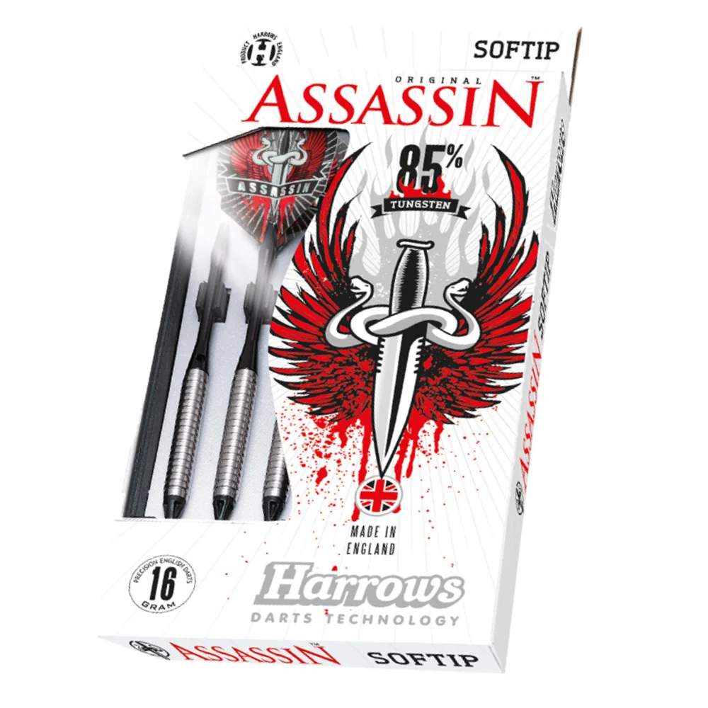 Fléchettes-Harrows-Assassin-85%-Tungstene-pointe-nylon-18GK