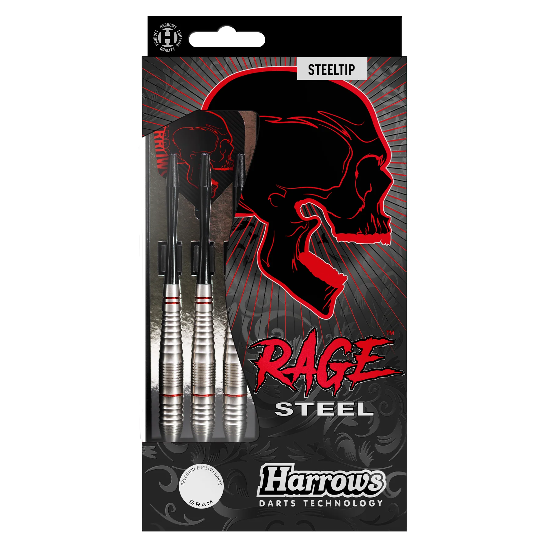 Fléchettes-acier-steeltip-Rage-Harrows