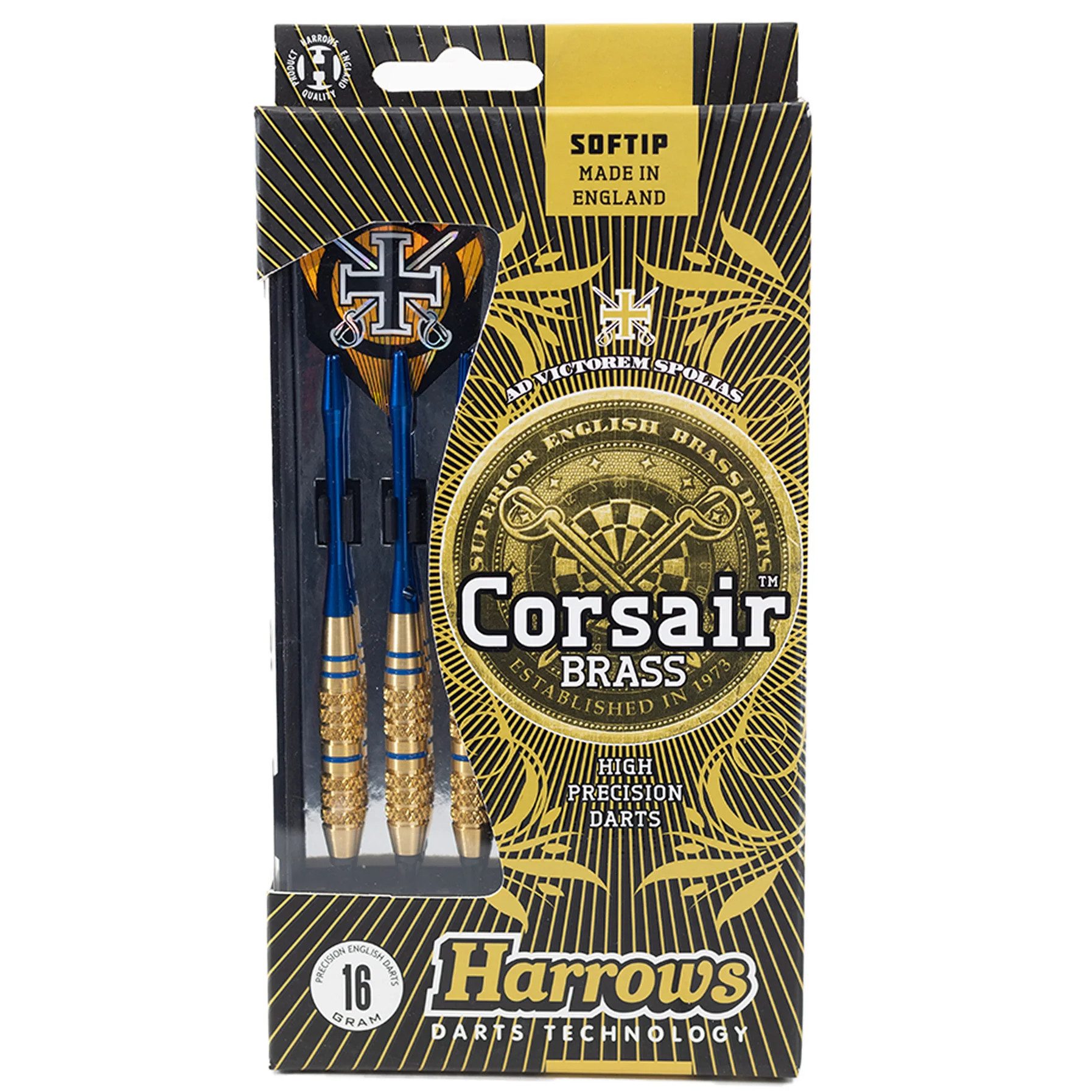 flechette-harrows-nylon-pointe-corsair-bleu