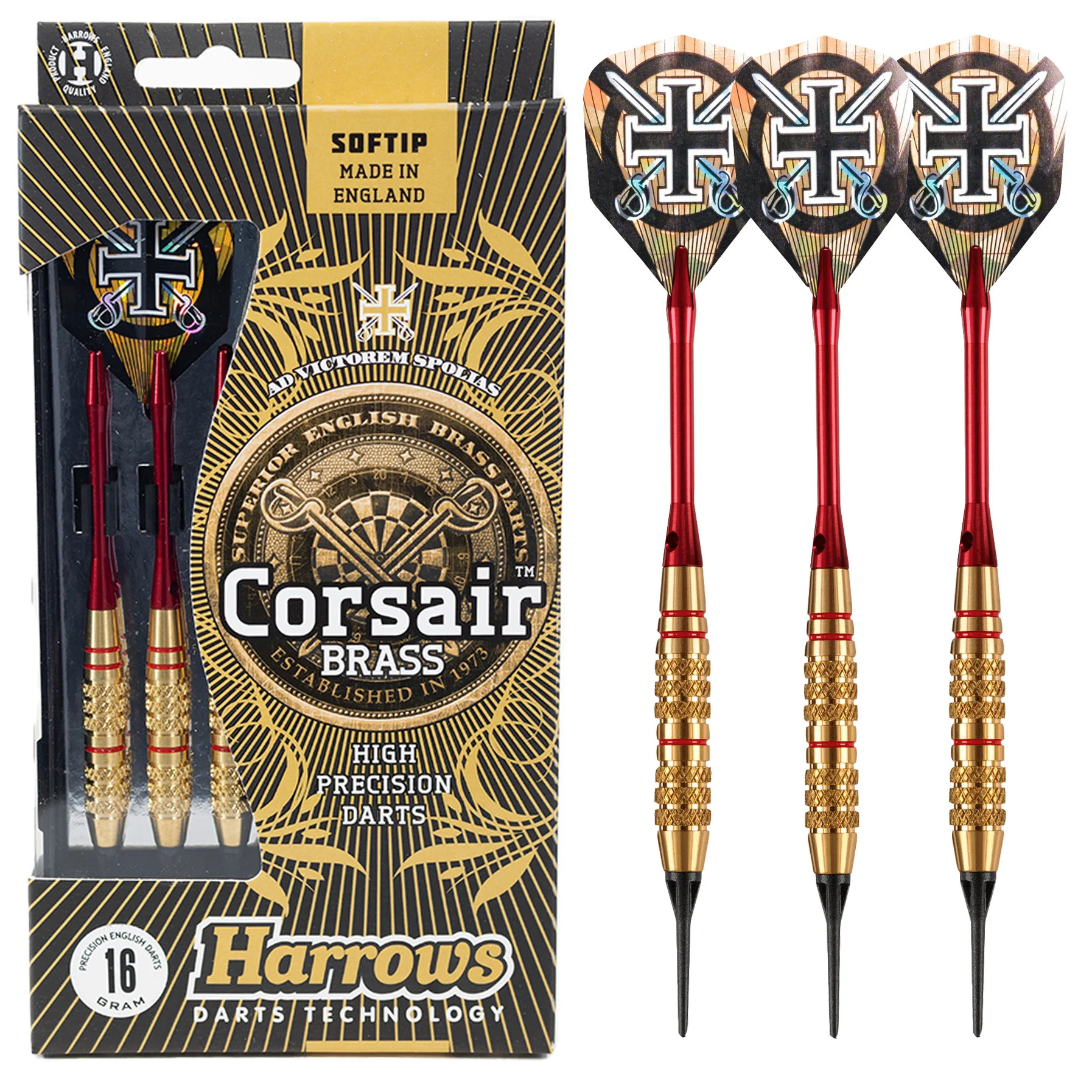 flechette-harrows-nylon-pointe-corsair-rouge
