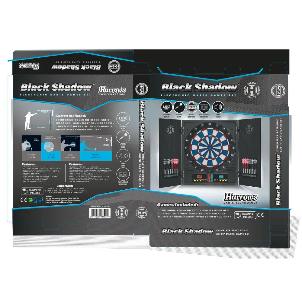 Cible-electronique-Shadow-Harrows-avec-flechettes