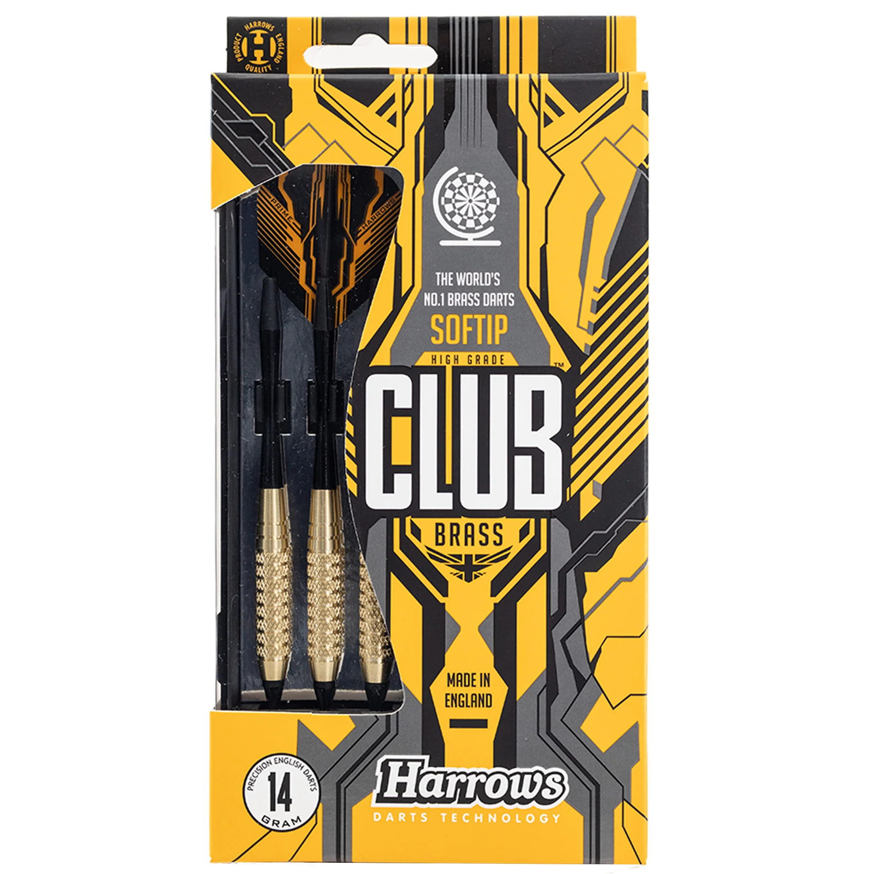 Fléchettes-Harrows-Club-Brass-pointe-nylon-16GK