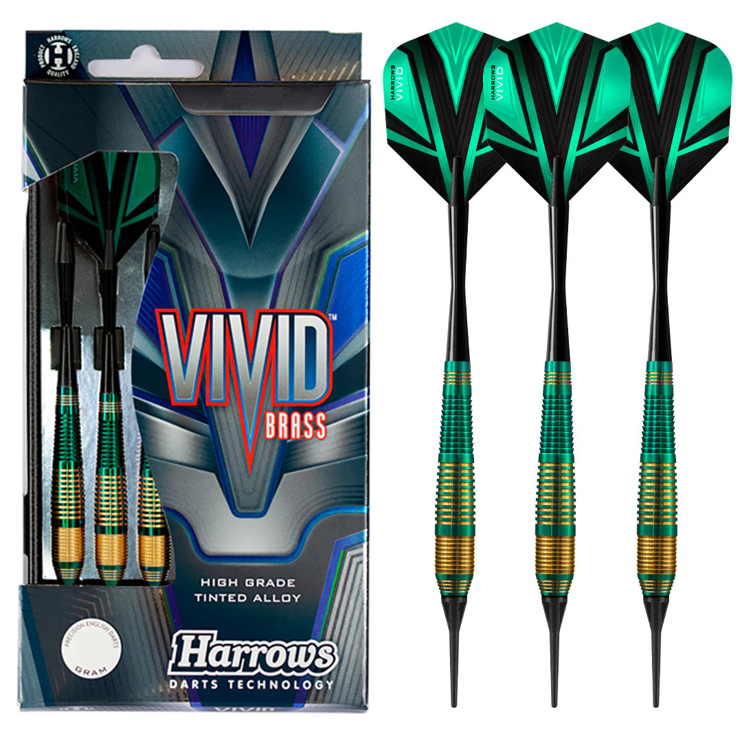 Fléchettes-Harrows-Vivid-18GR-pointe-nylon-Vert